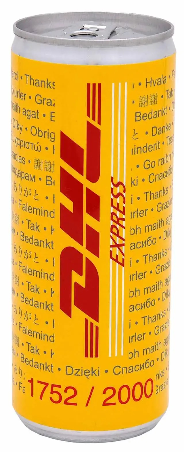 Werbegetränk für DHL Express