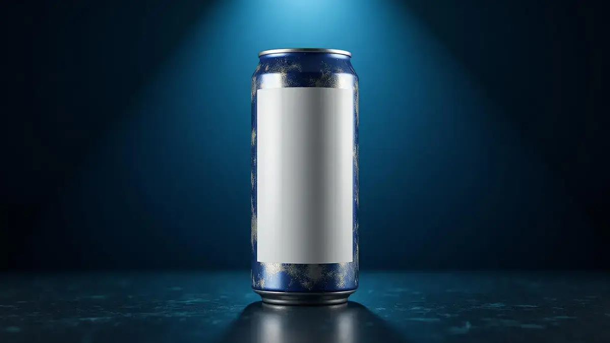 Canette d'energy drink imprimée avec un logo d'entreprise