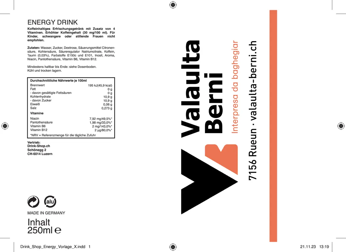 Valaulta Berni – Energy Drink